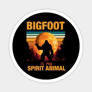 Bigfoot Is My Spirit Animal Vintage Magnet